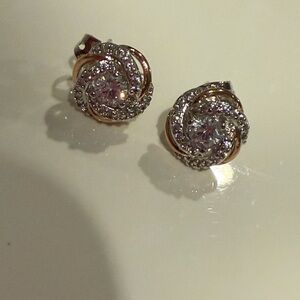 Elegant Gold and Silver Swirl Earrings